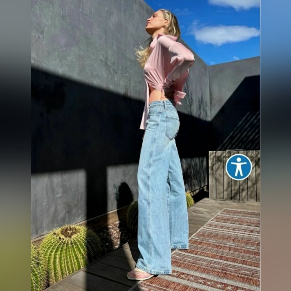 NEW favorite daughter ollie wide leg jeans in torro 26 FDJRT09555